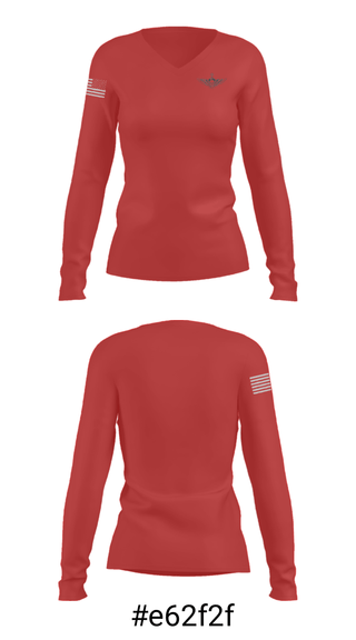 Women's Long Sleeve Vneck Shirt, , Navy, Teamtime, Team time, sublimation, custom sports apparel, team uniforms, spirit wear, spiritwear, sports uniforms, custom shirts, team store, custom team store, fundraiser sports, apparel fundraiser