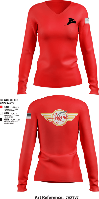 N1522W 9665806 Women's Long Sleeve V-neck Shirt - 3