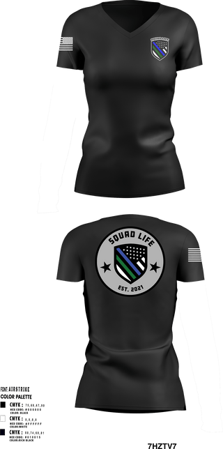 Women's Short Sleeve Vneck Shirt, Squad life, Police, Teamtime, Team time, sublimation, custom sports apparel, team uniforms, spirit wear, spiritwear, sports uniforms, custom shirts, team store, custom team store, fundraiser sports, apparel fundraiser