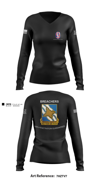 Women's Long Sleeve Vneck Shirt, , Army, Teamtime, Team time, sublimation, custom sports apparel, team uniforms, spirit wear, spiritwear, sports uniforms, custom shirts, team store, custom team store, fundraiser sports, apparel fundraiser
