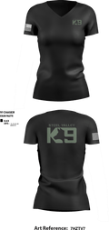 Steel Valley Kennels 65544529 Women's Short Sleeve V-neck Shirt - 3