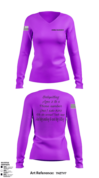 Women's Long Sleeve Vneck Shirt, Windle Business, , Teamtime, Team time, sublimation, custom sports apparel, team uniforms, spirit wear, spiritwear, sports uniforms, custom shirts, team store, custom team store, fundraiser sports, apparel fundraiser