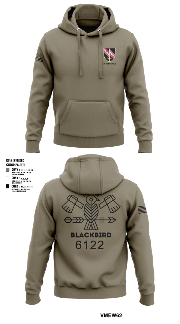 Hoodie, 1-54th SFABBco 1/54th SFAB, Army, Teamtime, Team time, sublimation, custom sports apparel, team uniforms, spirit wear, spiritwear, sports uniforms, custom shirts, team store, custom team store, fundraiser sports, apparel fundraiser