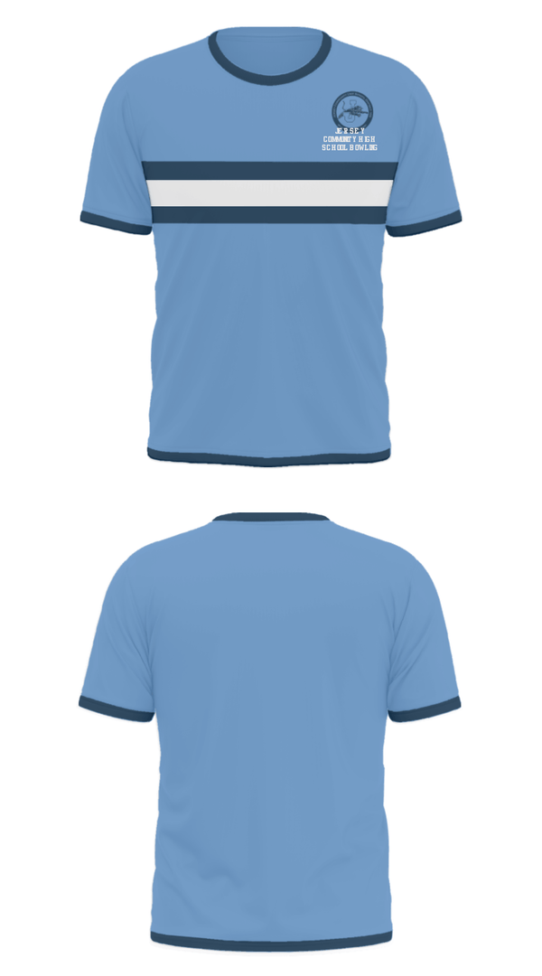 Short Sleeve Performance Shirt, Jersey Community High School Bowling, Bowling, Teamtime, Team time, sublimation, custom sports apparel, team uniforms, spirit wear, spiritwear, sports uniforms, custom shirts, team store, custom team store, fundraiser sports, apparel fundraiser