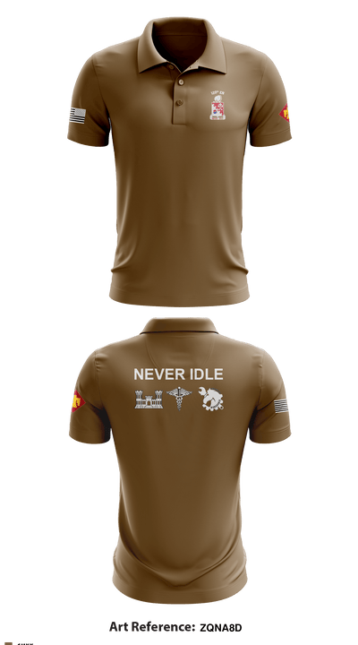 120th Engineers 1318927 Short Sleeve Performance Polo - 3