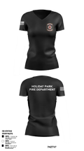 holiday Park fire department 12938826 Women's Short Sleeve V-neck Shirt - 1
