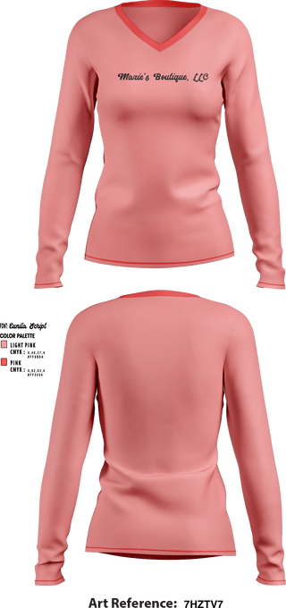 Women's Long Sleeve Vneck Shirt, Mazie’s Boutique, LLC, , Teamtime, Team time, sublimation, custom sports apparel, team uniforms, spirit wear, spiritwear, sports uniforms, custom shirts, team store, custom team store, fundraiser sports, apparel fundraiser