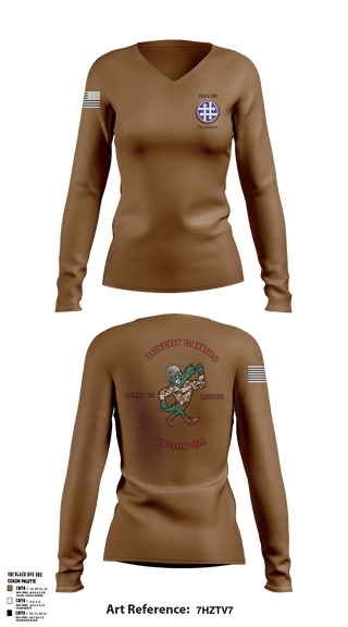 Women's Long Sleeve Vneck Shirt, 263rd QM, Army, Teamtime, Team time, sublimation, custom sports apparel, team uniforms, spirit wear, spiritwear, sports uniforms, custom shirts, team store, custom team store, fundraiser sports, apparel fundraiser