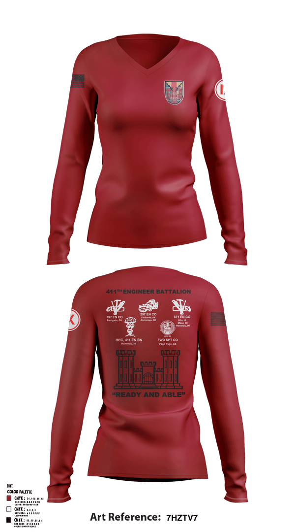Women's Long Sleeve Vneck Shirt, , Army, Teamtime, Team time, sublimation, custom sports apparel, team uniforms, spirit wear, spiritwear, sports uniforms, custom shirts, team store, custom team store, fundraiser sports, apparel fundraiser