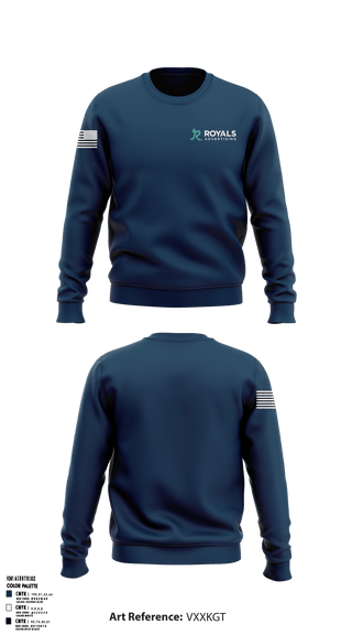 Crew Neck Sweatshirt, Royals Advertising, , Teamtime, Team time, sublimation, custom sports apparel, team uniforms, spirit wear, spiritwear, sports uniforms, custom shirts, team store, custom team store, fundraiser sports, apparel fundraiser