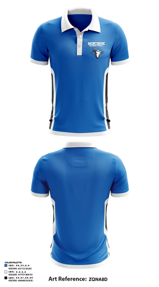 Short Sleeve Performance Polo, Montrose High School Basketball, Men's Basketball, Teamtime, Team time, sublimation, custom sports apparel, team uniforms, spirit wear, spiritwear, sports uniforms, custom shirts, team store, custom team store, fundraiser sports, apparel fundraiser