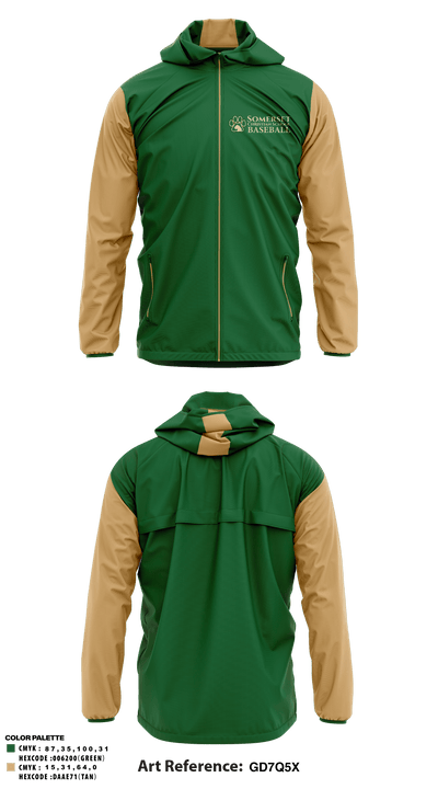 Somerset Christian School Baseball 14070368 Windbreaker - 3