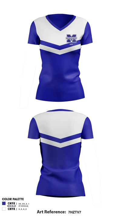 Saint Michael'S Senior High School Cheer 60314611 Women's Short Sleeve V-neck Shirt - 1