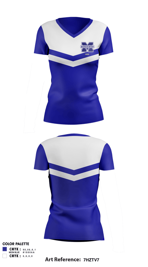 Women's Short Sleeve Vneck Shirt, Saint Michael'S Senior High School Cheer, Cheer, Teamtime, Team time, sublimation, custom sports apparel, team uniforms, spirit wear, spiritwear, sports uniforms, custom shirts, team store, custom team store, fundraiser sports, apparel fundraiser