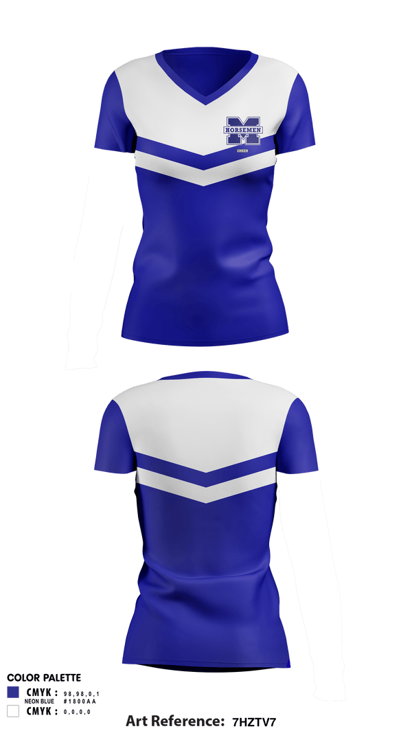 Women's Short Sleeve Vneck Shirt, Saint Michael'S Senior High School Cheer, Cheer, Teamtime, Team time, sublimation, custom sports apparel, team uniforms, spirit wear, spiritwear, sports uniforms, custom shirts, team store, custom team store, fundraiser sports, apparel fundraiser
