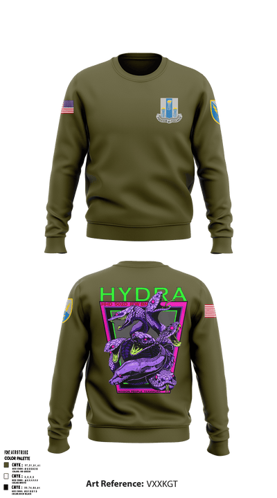 HHD HYDRA, 502nd IEW BN 85683805 Crew Neck Sweatshirt - 53