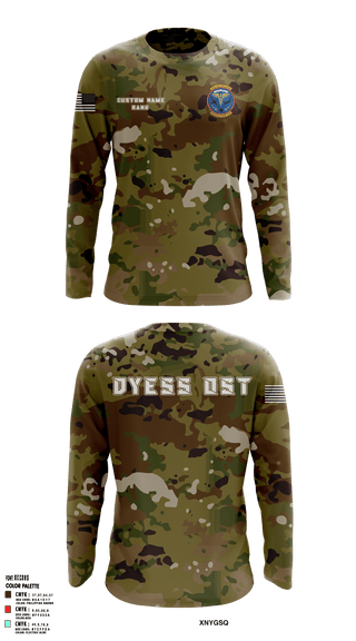 Long Sleeve Performance Shirt, Dyess AFB Operational Support Team, Air Force, Teamtime, Team time, sublimation, custom sports apparel, team uniforms, spirit wear, spiritwear, sports uniforms, custom shirts, team store, custom team store, fundraiser sports, apparel fundraiser