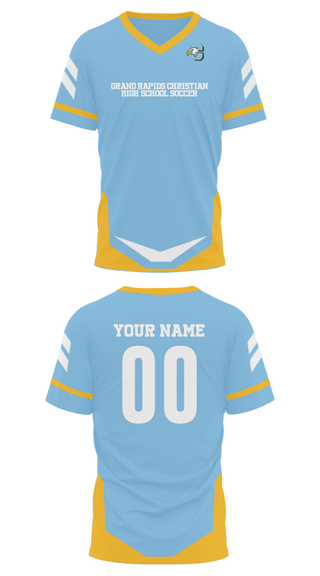 Mens Soccer Jersey, Grand Rapids Christian High School Soccer, Men's Soccer, Teamtime, Team time, sublimation, custom sports apparel, team uniforms, spirit wear, spiritwear, sports uniforms, custom shirts, team store, custom team store, fundraiser sports, apparel fundraiser