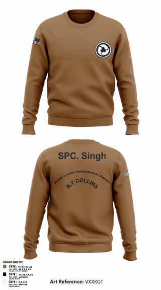 Crew Neck Sweatshirt, 227TH ICTC, Army, Teamtime, Team time, sublimation, custom sports apparel, team uniforms, spirit wear, spiritwear, sports uniforms, custom shirts, team store, custom team store, fundraiser sports, apparel fundraiser