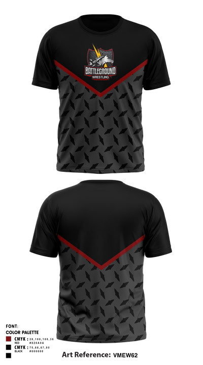 BATTLEGROUND WRESTLING 37344542 Short Sleeve Performance Shirt - 5