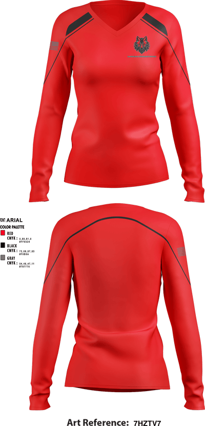 Ragnarok Ordnance Works 90237354 Women's Long Sleeve V-neck Shirt - 1