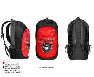 Gear Bag, El Dorado High School Wrestling, Wrestling, Teamtime, Team time, sublimation, custom sports apparel, team uniforms, spirit wear, spiritwear, sports uniforms, custom shirts, team store, custom team store, fundraiser sports, apparel fundraiser