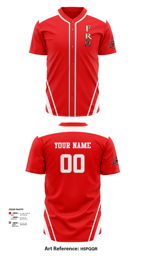 Full Button Baseball Jersey, Front Royal Cardinals Baseball, Baseball, Teamtime, Team time, sublimation, custom sports apparel, team uniforms, spirit wear, spiritwear, sports uniforms, custom shirts, team store, custom team store, fundraiser sports, apparel fundraiser