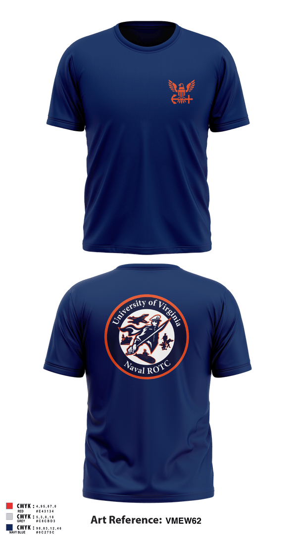 Short Sleeve Performance Shirt, University of Virginia NROTC, Navy, Teamtime, Team time, sublimation, custom sports apparel, team uniforms, spirit wear, spiritwear, sports uniforms, custom shirts, team store, custom team store, fundraiser sports, apparel fundraiser
