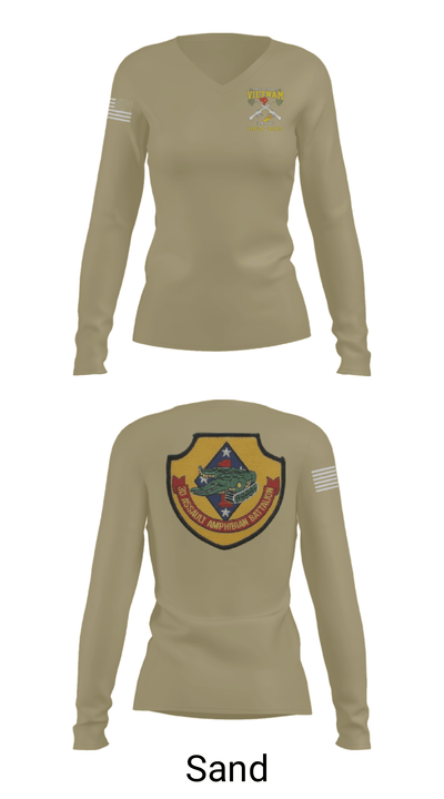 3rd AAV 1st Marines Div 71924881 Women's Long Sleeve V-neck Shirt - 42