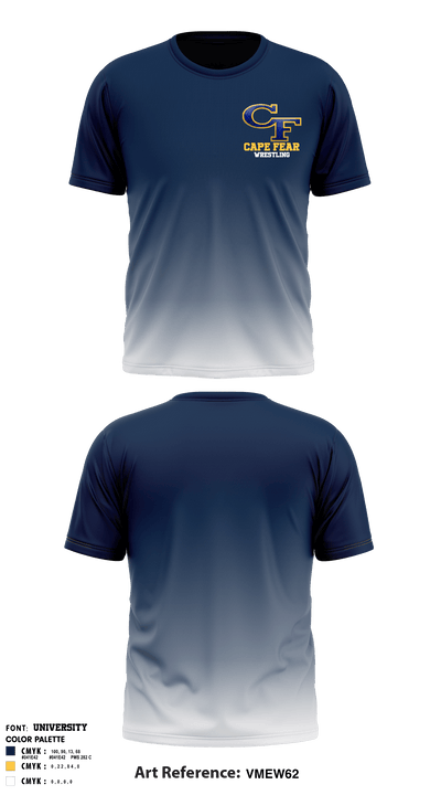 Cape Fear High School Wrestling 75219842 Short Sleeve Rash Guard Shirt - 2