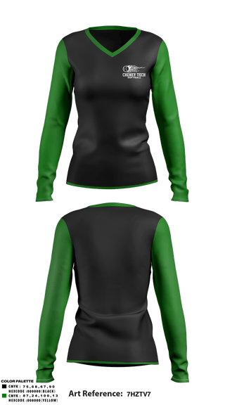 Women's Long Sleeve Vneck Shirt, Howell Cheney Technical High School Softball, Softball, Teamtime, Team time, sublimation, custom sports apparel, team uniforms, spirit wear, spiritwear, sports uniforms, custom shirts, team store, custom team store, fundraiser sports, apparel fundraiser