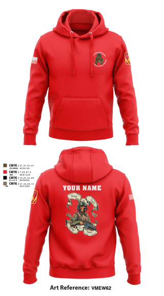 Hoodie, Bravo Battery, 4th Battalion, 3rd Air Defense Artillery Regiment, Army, Teamtime, Team time, sublimation, custom sports apparel, team uniforms, spirit wear, spiritwear, sports uniforms, custom shirts, team store, custom team store, fundraiser sports, apparel fundraiser