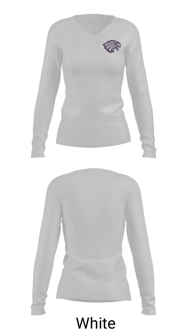 Women's Long Sleeve Vneck Shirt, Kee High School Basketball, Men's Basketball, Teamtime, Team time, sublimation, custom sports apparel, team uniforms, spirit wear, spiritwear, sports uniforms, custom shirts, team store, custom team store, fundraiser sports, apparel fundraiser
