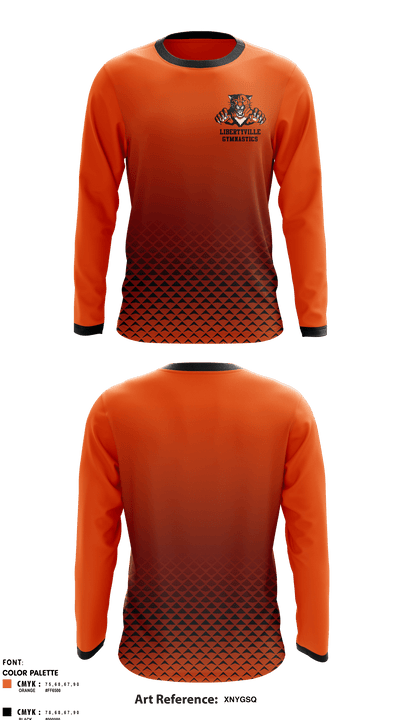 Libertyville High School Gymnastics 83643017 Long Sleeve Performance Shirt - 1