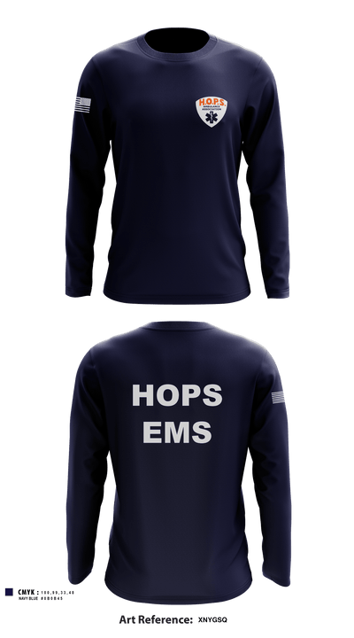 HOPS EMS 88989109 Long Sleeve Performance Shirt - 3