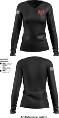 302nd EN CO 64266225 Women's Long Sleeve V-neck Shirt - 3