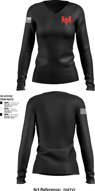 Women's Long Sleeve Vneck Shirt, 302nd EN CO, Army, Teamtime, Team time, sublimation, custom sports apparel, team uniforms, spirit wear, spiritwear, sports uniforms, custom shirts, team store, custom team store, fundraiser sports, apparel fundraiser