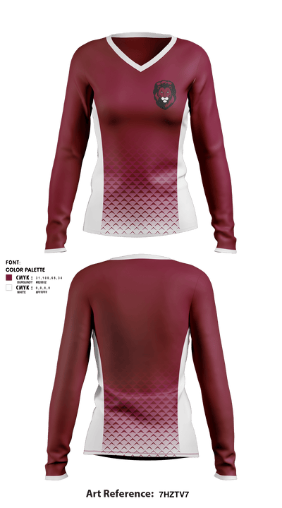 The Berkeley Carroll School 22821819 Women's Long Sleeve V-neck Shirt - 1