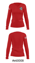 Bentley Senior High School Basketball 33123582 Women's Long Sleeve V-neck Shirt - 20