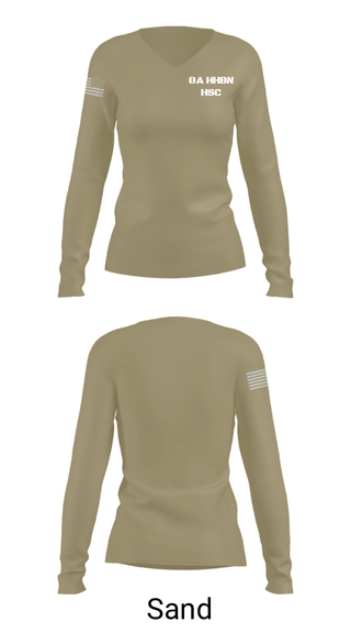 Women's Long Sleeve Vneck Shirt, , Army, Teamtime, Team time, sublimation, custom sports apparel, team uniforms, spirit wear, spiritwear, sports uniforms, custom shirts, team store, custom team store, fundraiser sports, apparel fundraiser