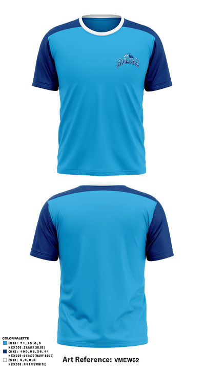 Mountain Ridge Little League All Star 36282578 Short Sleeve Performance Shirt - 1