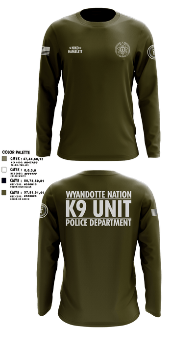 K9 Unit 27578074 Long Sleeve Performance Shirt - 10