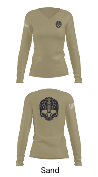 Women's Long Sleeve Vneck Shirt, , Marines, Teamtime, Team time, sublimation, custom sports apparel, team uniforms, spirit wear, spiritwear, sports uniforms, custom shirts, team store, custom team store, fundraiser sports, apparel fundraiser