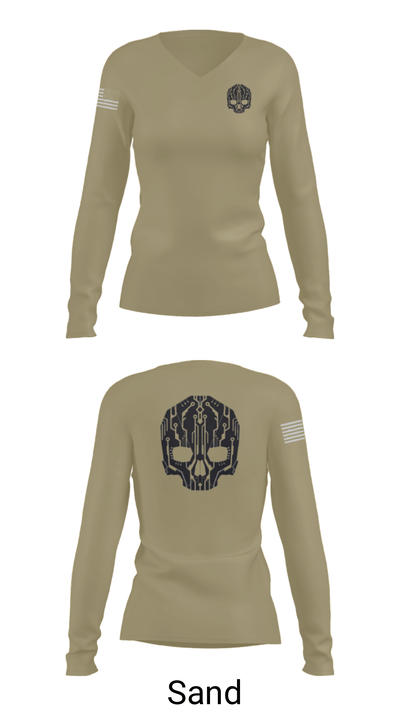 Mals-14 avionics 85940825 Women's Long Sleeve V-neck Shirt - 48