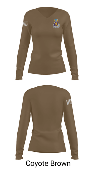 Women's Long Sleeve Vneck Shirt, , Army, Teamtime, Team time, sublimation, custom sports apparel, team uniforms, spirit wear, spiritwear, sports uniforms, custom shirts, team store, custom team store, fundraiser sports, apparel fundraiser