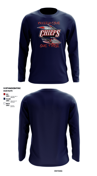 Copperas Chiefs 93621258 Long Sleeve Performance Shirt - 10
