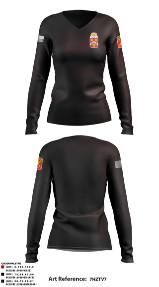 Women's Long Sleeve Vneck Shirt, , Army, Teamtime, Team time, sublimation, custom sports apparel, team uniforms, spirit wear, spiritwear, sports uniforms, custom shirts, team store, custom team store, fundraiser sports, apparel fundraiser