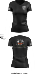 Fugitive Apprehension Street team 69883467 Women's Short Sleeve V-neck Shirt - 2