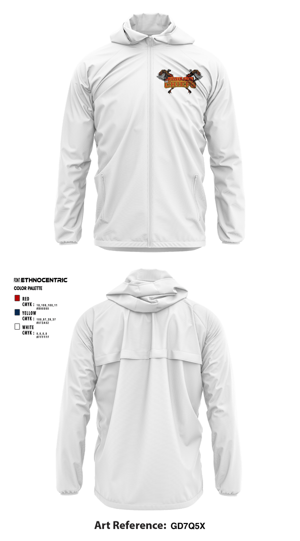 Windbreaker, Copperas Chiefs, Football, Teamtime, Team time, sublimation, custom sports apparel, team uniforms, spirit wear, spiritwear, sports uniforms, custom shirts, team store, custom team store, fundraiser sports, apparel fundraiser