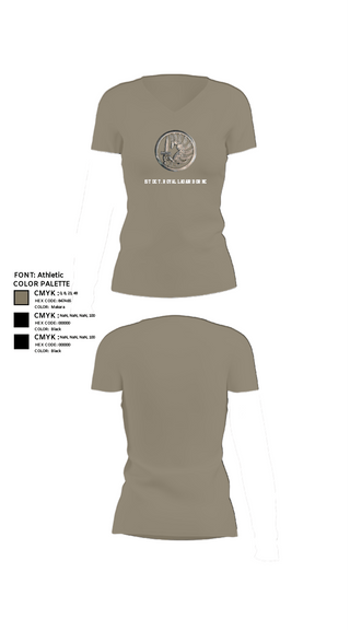 Women's Short Sleeve Vneck Shirt, 1st Det. Royal Lao Airborne, Army, Teamtime, Team time, sublimation, custom sports apparel, team uniforms, spirit wear, spiritwear, sports uniforms, custom shirts, team store, custom team store, fundraiser sports, apparel fundraiser